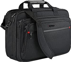 Amazon.com: VANKEAN Laptop Briefcase for Men Women, Fits Up to 17.3 Inch Laptop Expandable Premium Laptop Shoulder Bag Water-Repellent Messenger Bag Computer Bag for Travel/Business-Black : Electronics