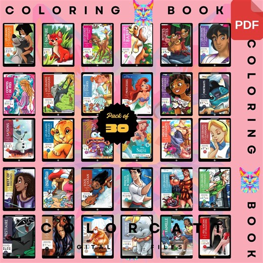 Whole Shop Bundle 3000 Mystery Color by Number | Stained Glass and Magic Kingdom Scenes | Digital PDF Coloring Books | Tablet Procreate Art - Etsy