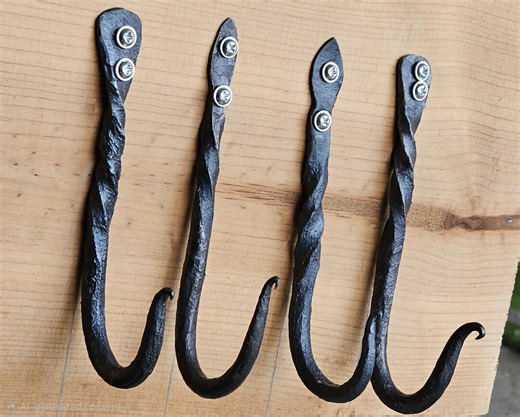 Hand-forged Rustic Wall Hook – Blacksmith Made Iron Hook – Multiple Sizes - Etsy