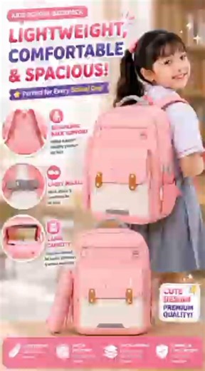 🔴 Best Pink School Bag for Girls 2026 – Comfort + Style in ONE! #shorts #viral