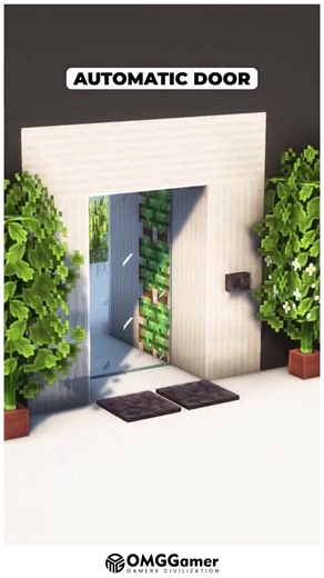 8.7K views · 87 reactions | ⚡ Minecraft Automatic Door ✨ Upgrade your base with a seamless redstone-powered automatic door! 隣 It’s compact, stylish, and perfect for survival or modern builds where you want smooth entry without levers or buttons. Would you use it in a secret base or a futuristic mansion? #MinecraftBuilds #AutomaticDoor #MinecraftIdeas #RedstoneBuild #SurvivalBase #MinecraftCreative #HiddenBase | OMGGamer | Facebook