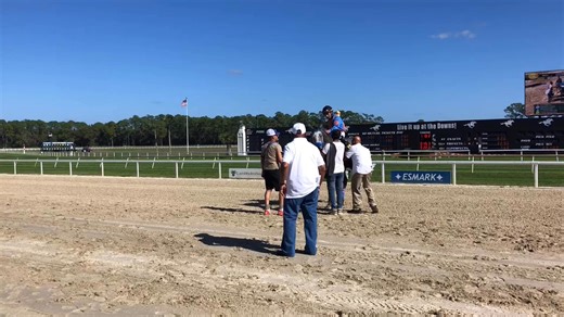 Jockey Sonny Leon scores his 100th victory in 2025 aboard Factorbella in the first race. The 4-year-old filly, a stakes winner in July at Monmouth Park with Leon aboard, is owned by Happy Tenth Stable and trained by Tony Wilson. | Tampa Bay Downs, Inc.