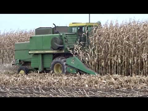 1978 John Deere 6600 Combine - Corn Harvesting - Washtenaw County - Michigan - Harvest 2014