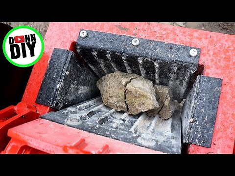 Jaw Crusher In Action - Crushing Concrete, Bricks and Rocks