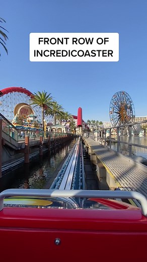 Front row of the incredicoaster #disneyland #pixarpier #incredicoaster | roller coaster