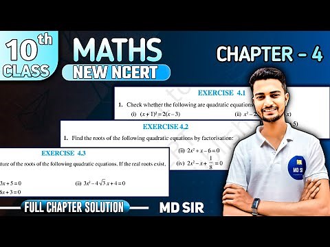 Class 10 Maths Chapter 4: FULL CHAPTER | Quadratic Equations | MD Sir