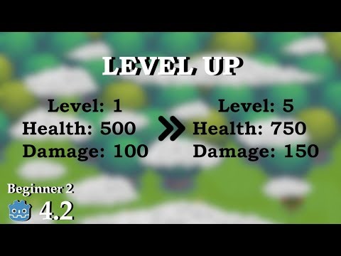 Get level up and improve player stats - Learn Godot 4 - no talking