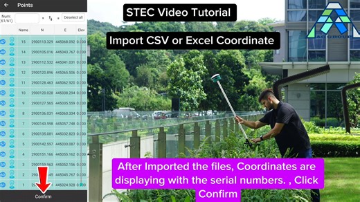 Antongabriella Consultancy Private Limited on Instagram: "STEC video Tutorial - How to Import CSV or Excel file in GNSS - Field Master Software"