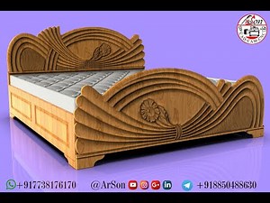 #Vectric #Aspire #3D #Bed #Design -1#Headboard #Furniture #Leg Board #Wood Working #CALENDULA #CNC