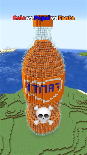 Minecraft build battle Pepsi vs Cola vs Fanta #minecraft #minecraftedit #shorts