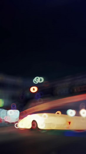 Stunning LED Bus Display in Urban Nightscape