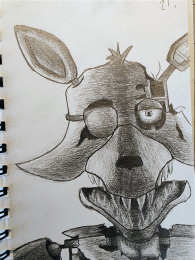 Sketching FNaF every day until I get to be in FNaF 3 - Day 21 locked in today #art #fnaf #fnaffanart #witheredfoxy #fyp