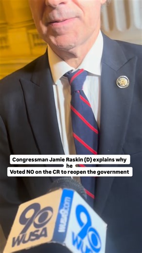 Congressman Jaime Raskin (D) explains why he voted ‘NO’ on CR to reopen the government. #ShutDown. #Government #Federal #Trump | Larry Miller