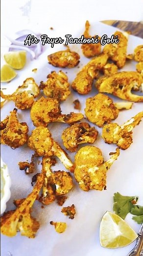 Crispy Air Fryer Tandoori Gobi | Easy Indian Roasted Cauliflower #shorts