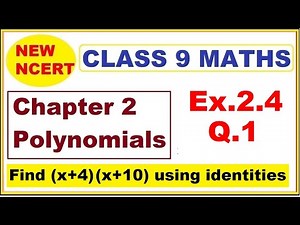 Class 9 Maths | Ex.2.4 Q1 | Chapter 2 | Polynomials | New NCERT | Ranveer Maths 9