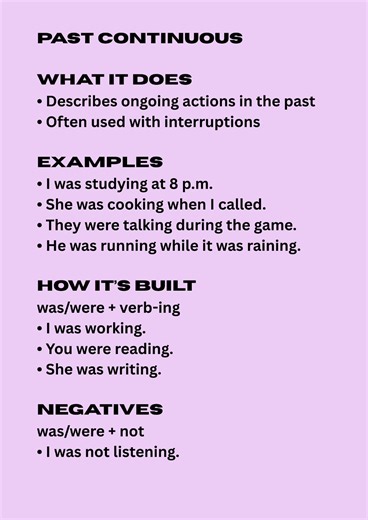 English Tenses Past Continuous #english #englishgrammar #englishlearning