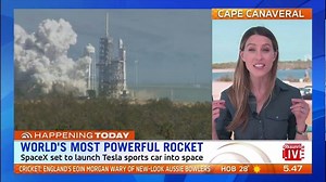 20K views · 123 reactions | Today Elon Musk's SpaceX will launch the world's most powerful rocket, the Falcon Heavy!    It’ll carry a red Tesla into Mars' orbit, as long as it doesn't explode on the way there... | Sunrise | Facebook