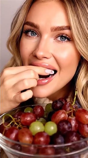 Grapes Eating ASMR 🍇✨ | Juicy Crunchy Sounds | No Talking | 4K Relaxing #relaxingasmr #mukbang
