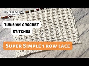 Amazing Super Simple 1 Row Tunisian Crochet Stitch pattern [full step by step tutorial]