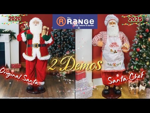 2 DEMOS Singing & Dancing Santa/ Singing & Dancing Chef Santa | The Range 2020 & 2023
