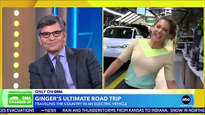 Ginger Zee is in Chattanooga to visit the Volkswagen plant as she makes her way through the country in an electric car to learn about the challenges and benefits of going electric. #GMAChargedUp gma.abc/2UKP3ch | Good Morning America