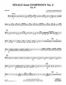 Finale from Symphony No. 5 (arr. Robert Longfield) - Timpani