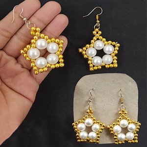 63K views · 2.9K reactions | How to Make Star Beaded Earrings. Easy Step by Step Tutorial for Beginners | Aplect Creation | Facebook