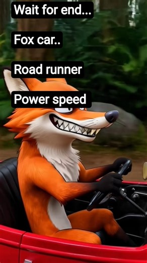 Title: Fox Driving Fast Car vs Road Runner Speed | Funny Jungle Cartoon Short 🦊🚗💨 #shorts #animation