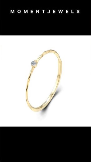 Geometric 18K/9K Gold Ring with Moissanite/Diamond Accents