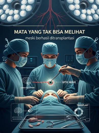 📌 Detail Faktanya: Transplantasi Mata Eksperimental Kasus: Transplantasi mata lengkap pertama Tujuan: Mengembalikan penglihatan pada pria dengan mata rusak Pelaku: Tim ahli bedah 👁️ Prosedur Operasi: Tahun lalu, para ahli bedah mengangkat sepenuhnya mata pria itu dari rongganya dan menggantinya dengan mata donor baru. Mereka berhasil menghubungkan otot-otot mata dan pembuluh darah agar mata baru bisa bertahan. ⚠️ Tantangan Terbesar: Namun, saraf optik—yang bertanggung jawab untuk membawa sinya