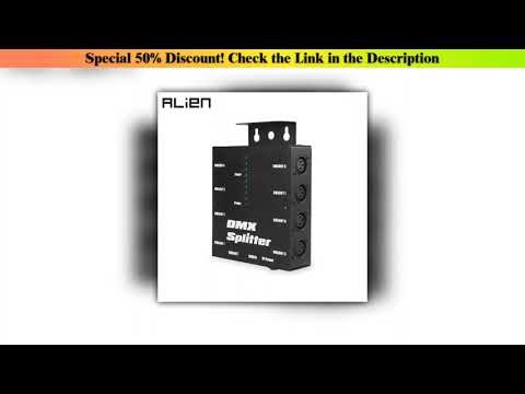 Unboxing ALIEN 8 Way Channels Isolated 3Pin DMX 512 Optical Splitter Istribution Amplifier for DJ D