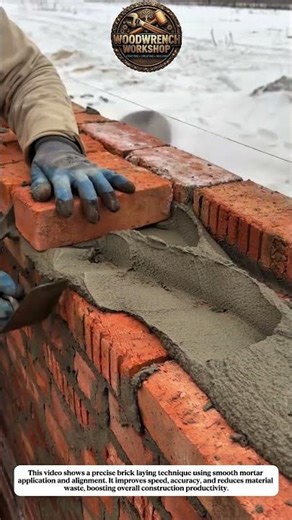 Perfect Brick Laying Technique | Fast & Efficient Masonry Work