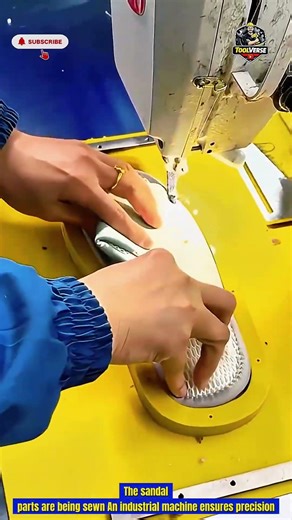 Sandal Sewing Process Using Industrial Machine for High Precision #tools