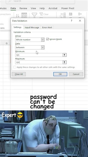 Data Validation Error😱 #excel