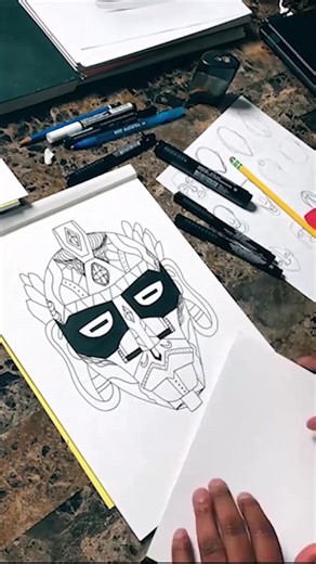 African Tribal Mask Drawing Tutorial