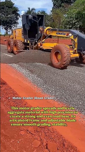 Powerful Road Grader Precision at Work #HeavyEquipment #RoadConstruction #USAEngineering