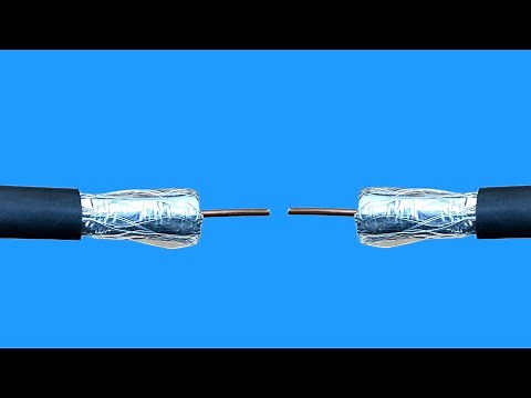 How to Join Coaxial Tv Antenna Cable Without Connectors | Easy DIY Trick