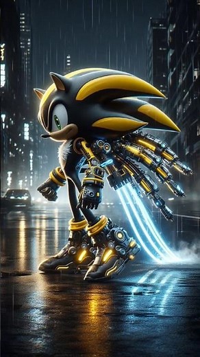 Shadow the hedgehog + Tails = Fusion Transformation 🧬🤯 Sonic Transformation 🖤💛 #sonic #sonicexe #ai