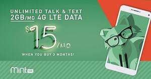 ...and our introductory pricing is… [drumroll] ...still super f*!ing low! (We said “foxing.”) Just 15 bucks a month for unlimited talk, text and 2GB of 4G LTE when you buy 3 months! | Mint Mobile