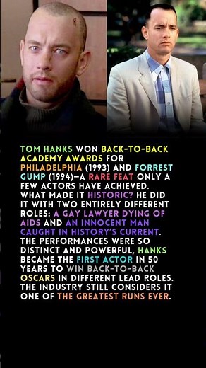 Tom Hanks Made Oscar History with Back-to-Back Wins