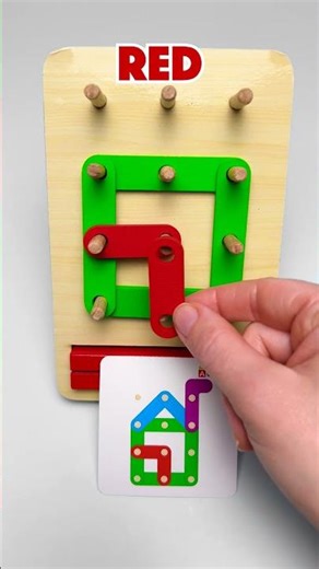 Peg Board House Building 🏠 | Learning Through Play for Toddlers
