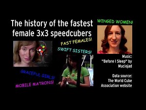 The history of the fastest female 3x3 speedcubers