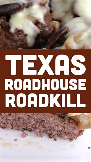 🍔 Craving Texas Roadhouse Roadkill? Save money and make it at home with this easy copycat recipe! Savor the juicy hamburger steak smothered in mushrooms, onions, and melted cheese. 🧀 Follow along for a delicious dinner that's sure to impress! Get this recipe at https://copykat.com/texas-roadhouse-roadkill/ 😋 #CopycatRecipe #TexasRoadhouse #HomeCooking #Delicious #Foodie #EasyRecipe #DinnerIdeas | CopyKat Recipes