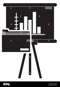 graph chart and file folder icon Stock Vector Image & Art - Alamy