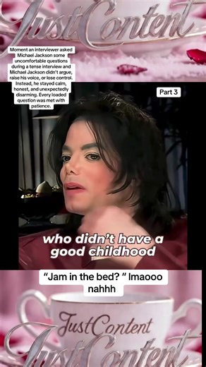 Moment an interviewer asked Michael Jackson some uncomfortable questions during a tense interview and Michael Jackson didn’t argue, raise his voice, or lose control. Instead, he stayed calm, honest, and unexpectedly disarming. Every loaded question was met with patience.#michael #jackson #foryoupage #fypage#interview