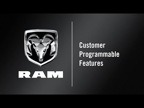 Customer Programmable Features | How To | 2020 Ram ProMaster City