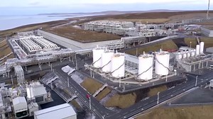 A bird's eye view of the Total's new Gas Plant in Shetland. It's started producing gas from the deep waters of the Atlantic. The pictures are provided by Total. | BBC Radio Shetland