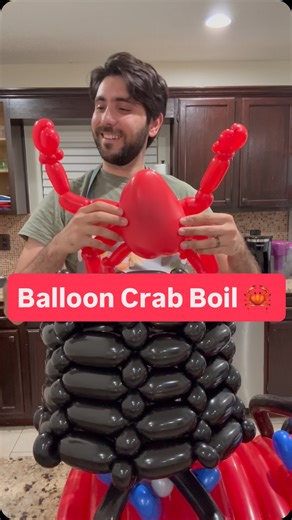 Balloon Bros on Instagram: "Who wants a spicy balloon crab boil 🦀 #cooking #recipe #balloonart #balloonartist"