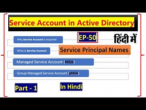 Service Account and Service Principal Names in Active Directory | EP - 50 | Part-1