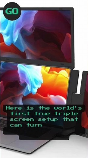 Here is the world's first true triple screen setup that can turn a laptop into a quad display...